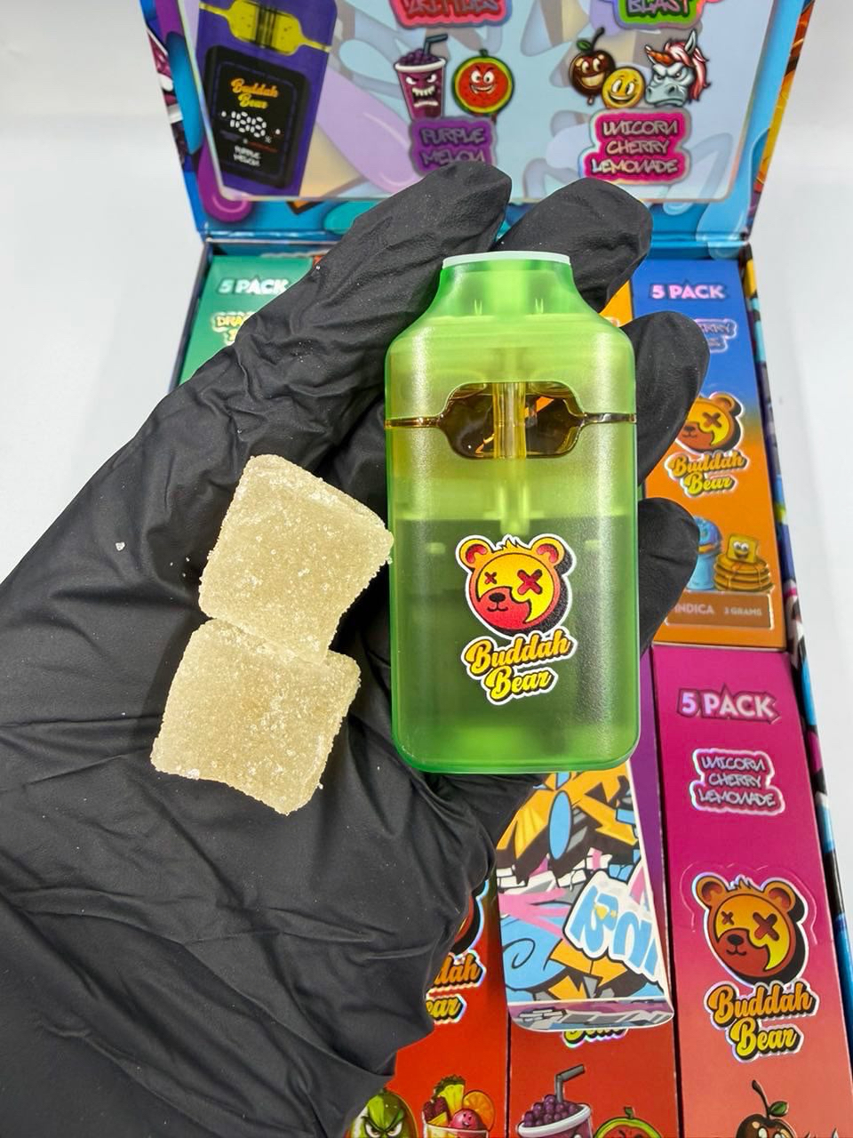 Buddha Bear 2G Disposable vape and infused gummies