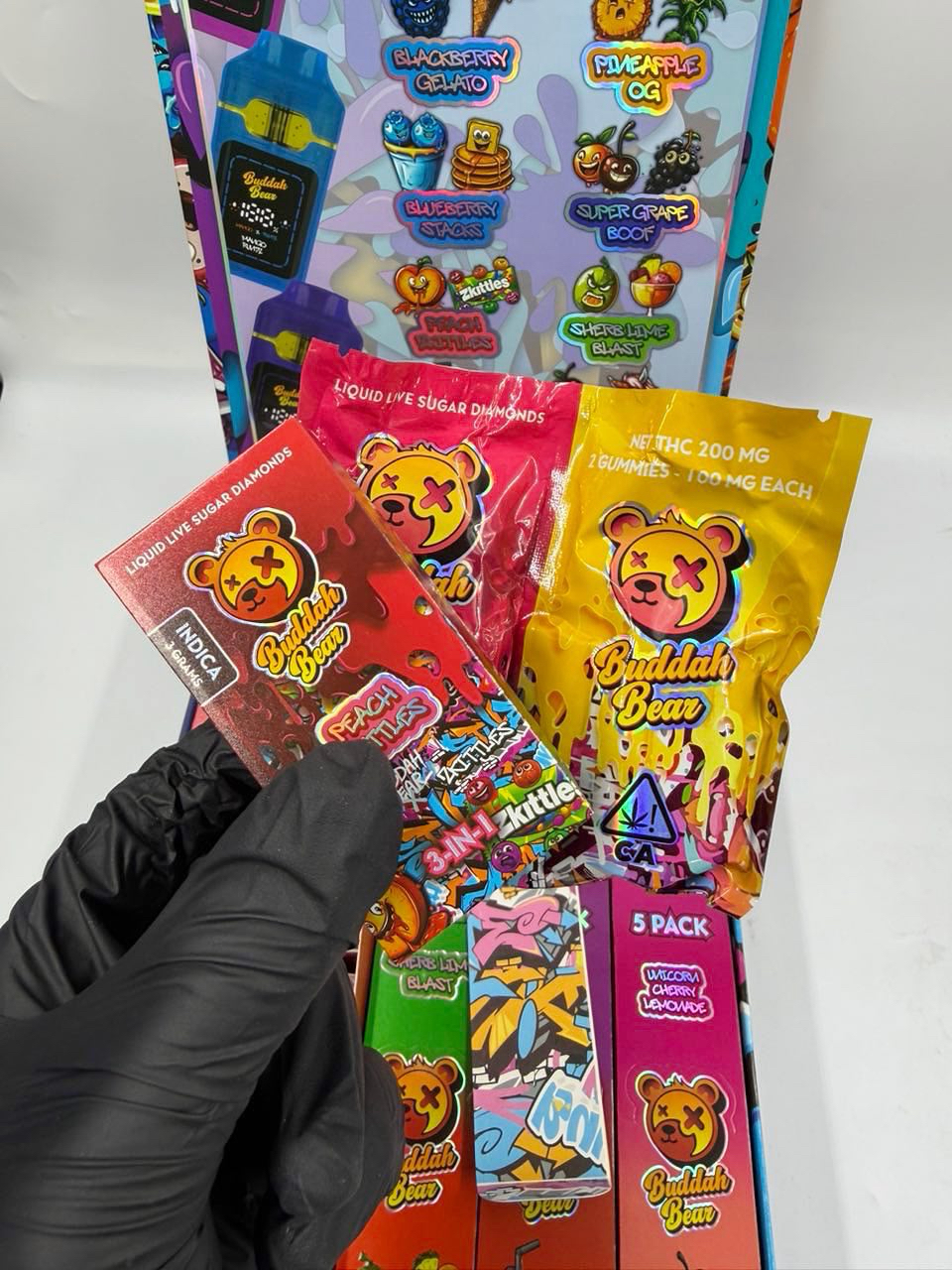 Buddha Bear 2G Disposable vape and infused gummies