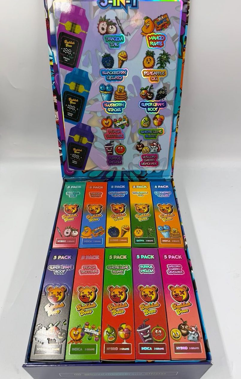 Buddha Bear 2G Disposable vape and infused gummies